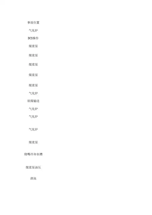 气化事故案例