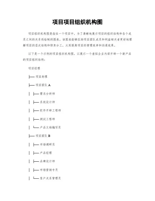 项目项目组织机构图
