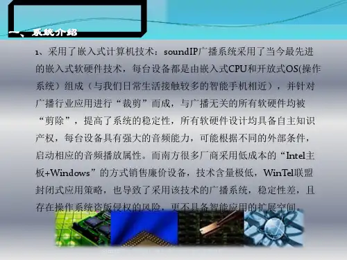 oundIP嵌入式网络广播系统介绍及功能优势课件