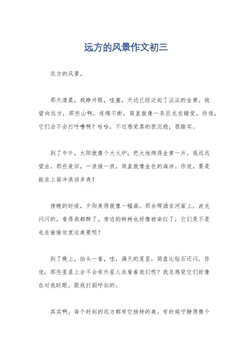 远方的风景作文初三