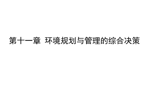环境规划与管理第11-12章-环境规划与管理的综合决策