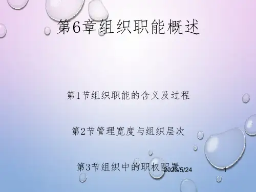 第6章-组织职能概述