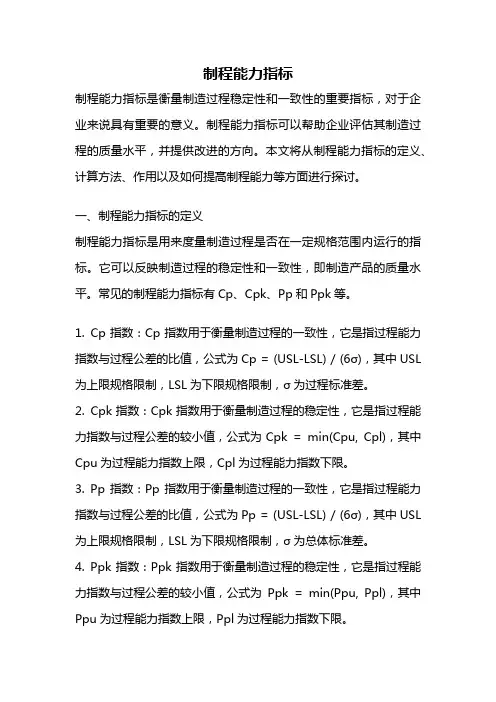 制程能力指标