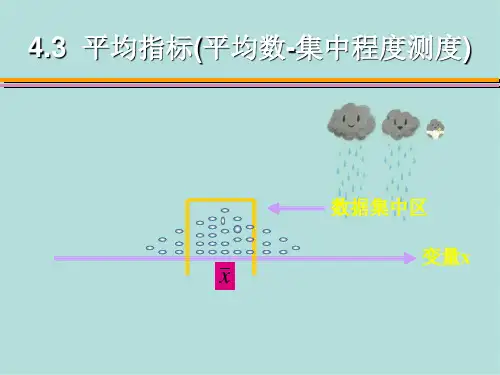 第四章数据特征测度平均指标