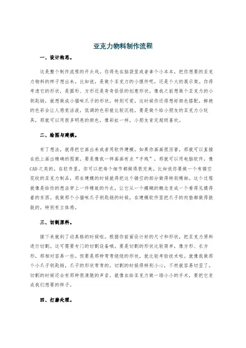 亚克力物料制作流程