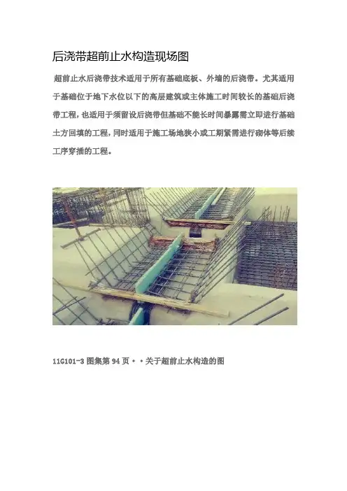 后浇带超前止水构造现场图