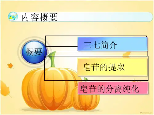 三七中皂苷的提取和分离课件
