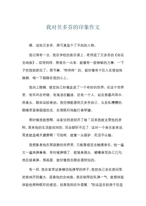 我对贝多芬的印象作文