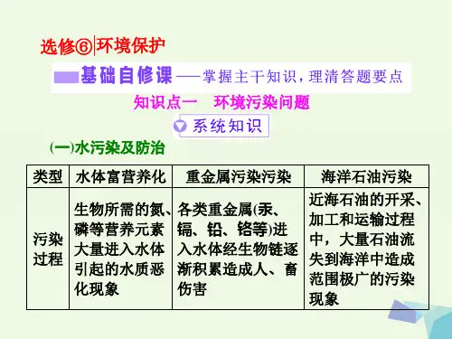 高考地理总复习 第四部分 选考模块 环境保护课件 湘教版选修6