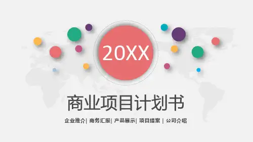 多彩微立体商业项目计划书PPT模板