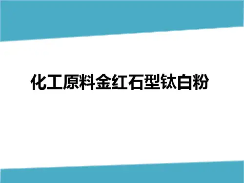 化工原料金红石型钛白粉PPT课件
