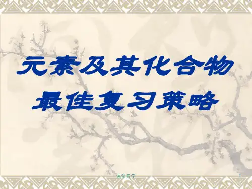 化学二轮复习 元素及其化合物最佳复习策略(课时讲课)