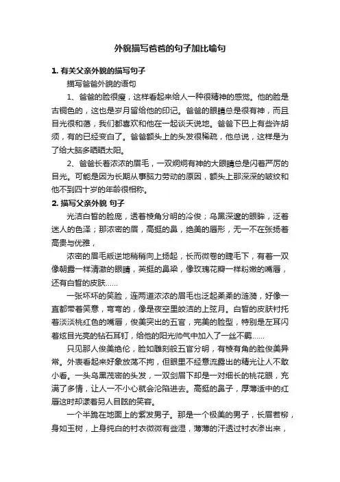 外貌描写爸爸的句子加比喻句