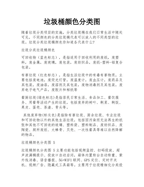 垃圾桶颜色分类图