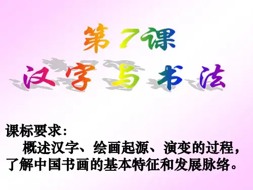 概述汉字绘画起源演变的过程