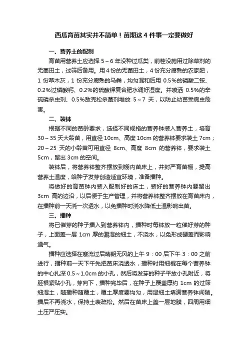 西瓜育苗其实并不简单！苗期这4件事一定要做好