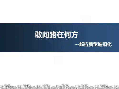 解析新型城镇化PPT课件