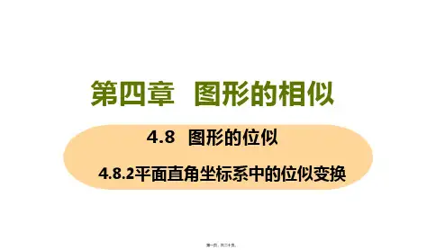 新北师大版九年级上册初中数学 4-8-2平面直角坐标系中的位似变换 教学课件