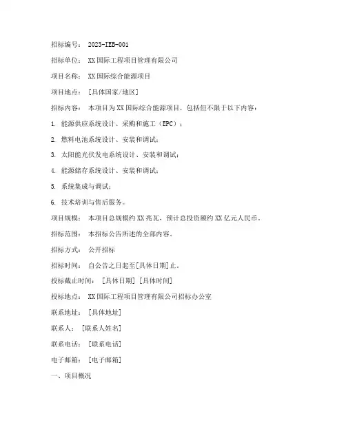 国际工程招标信息