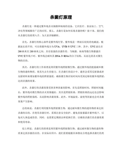 杀菌灯原理