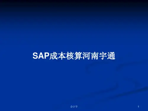 SAP成本核算河南宇通PPT学习教案
