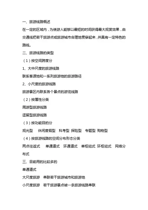 旅游线路规划