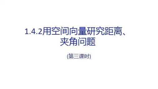 用空间向量研究距离、夹角问题