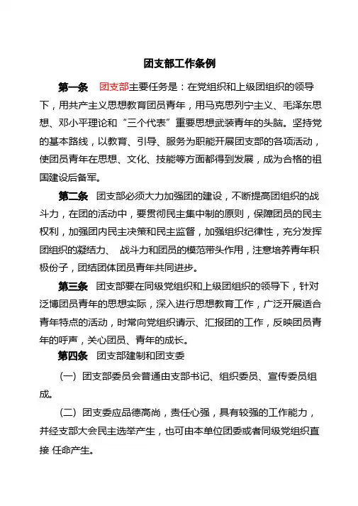 团支部各项制度