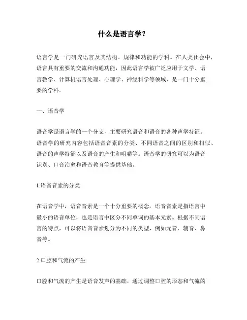 什么是语言学？