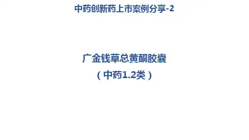 中药创新药上市案例分享-2
