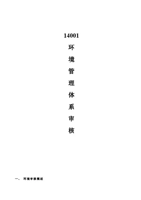 14001环境管理体系审核