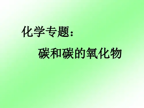 碳和碳的化合物复习课件_