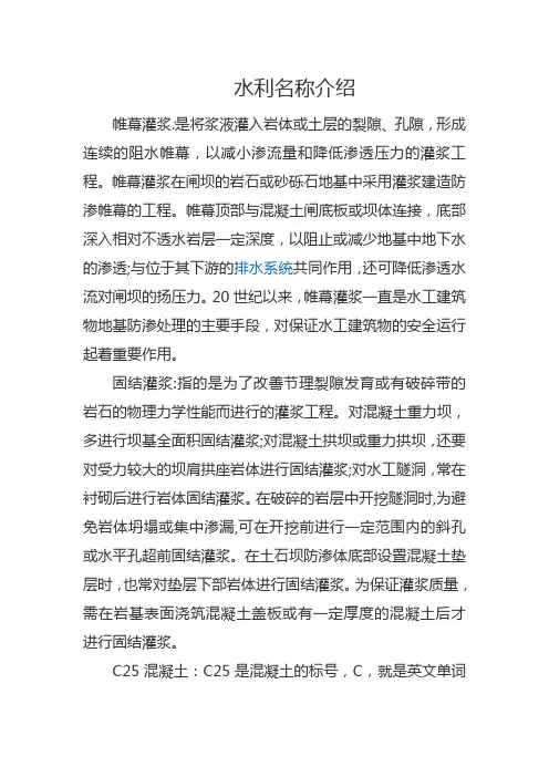 水利名词解释