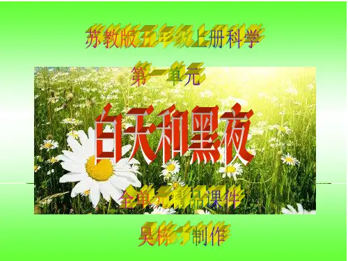 苏教版五年级上册科学第一单元《白天和黑夜》全单元 课件
