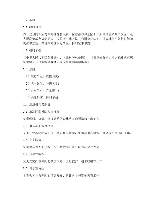 旅游区森林火灾应急预案