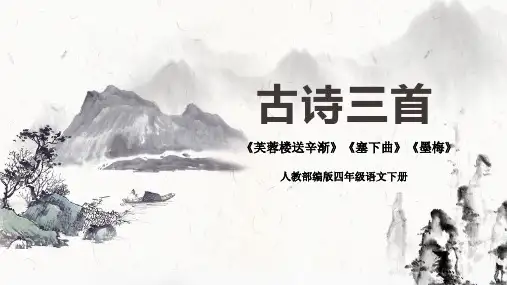 《教学课件》语文部编版-四年级下册《古诗词三首》PPT精品课件