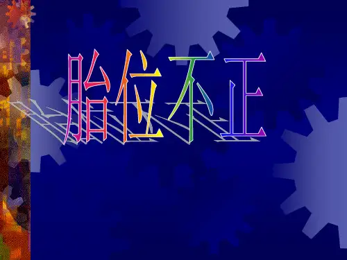 中医妇科学课件：胎位不正