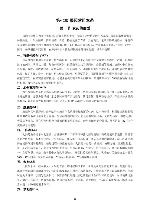 第七章 果园常用农药
