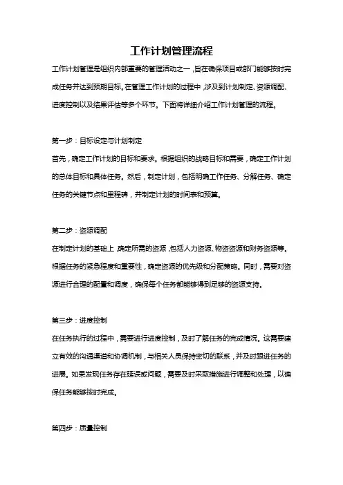 工作计划管理流程