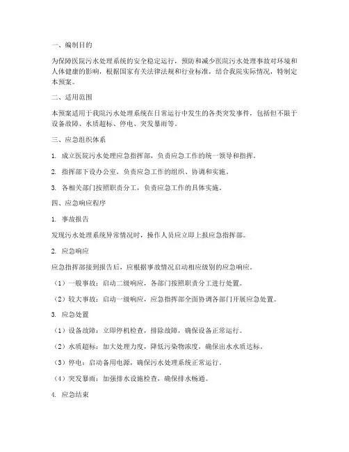医院污水_应急预案