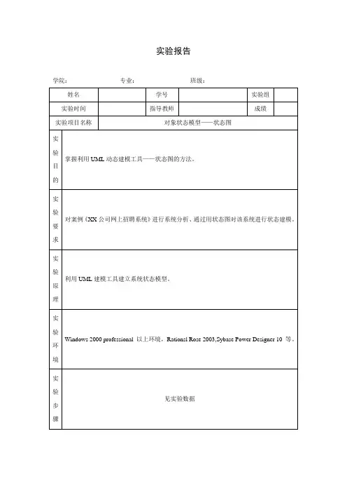 UML动态建模工具——状态图