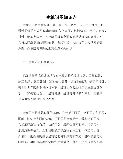 建筑识图知识点