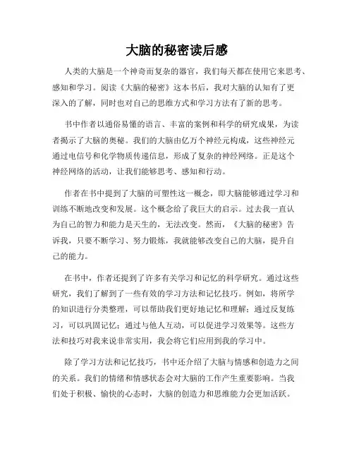 大脑的秘密读后感