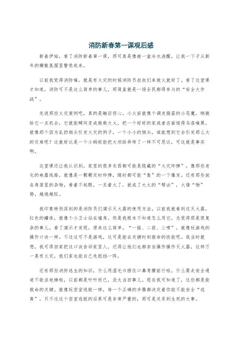 消防新春第一课观后感