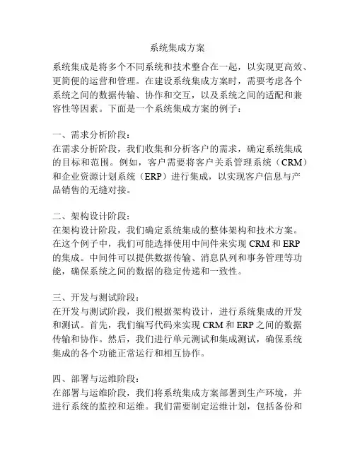 系统集成方案