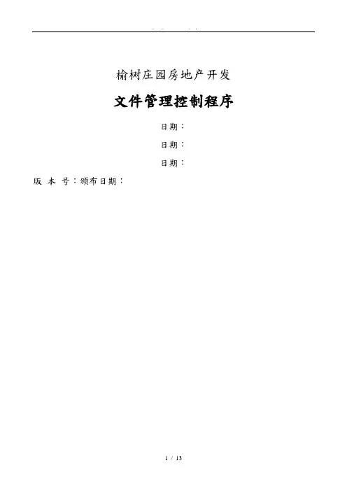 文件管理控制程序文件