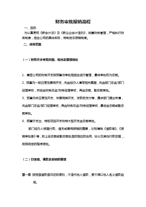 财务开支审批权限