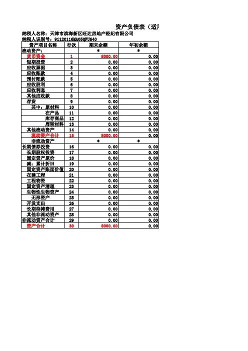 资产负债表(适用执行小企业会计准则的企业)(2017-06-01-2017-06-30)