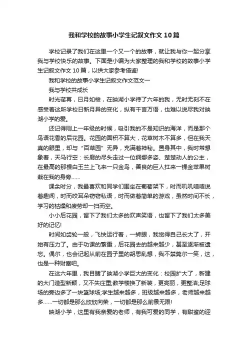 我和学校的故事小学生记叙文作文10篇