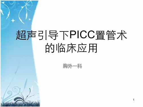 超声引导下PICC置管术的临床应用医学PPT课件